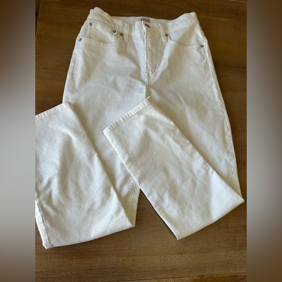 J Crew Off White Corduroy Vintage Straight Pants 27 - Picture 1 of 9